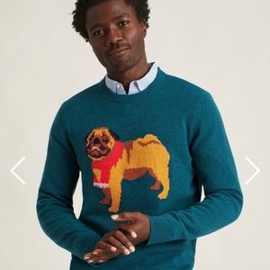 NEW Bonobos Teal Pug Sweater
